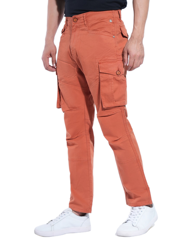 Men Peach Cargos Pants
