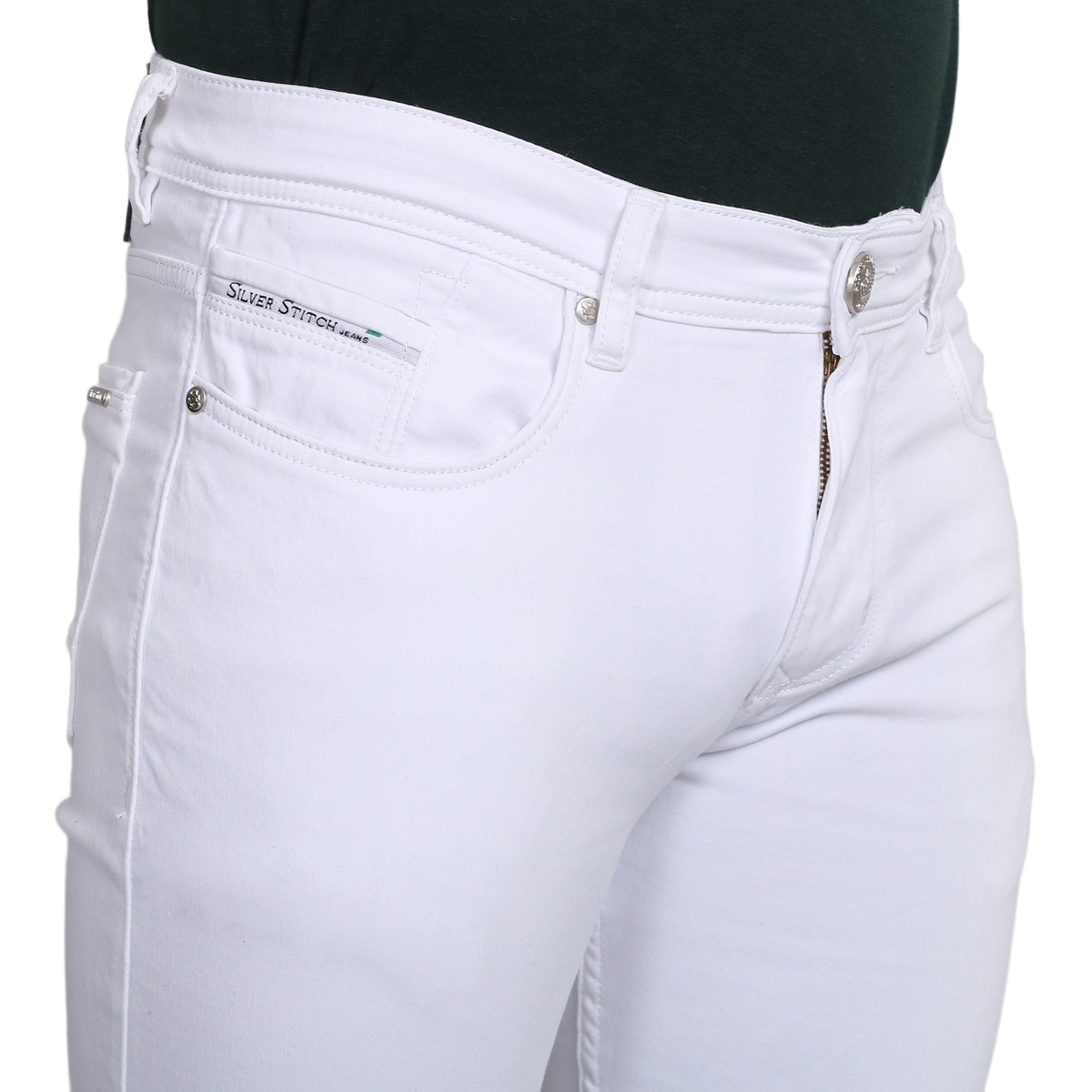 Slim Fit White Jeans {#2706}