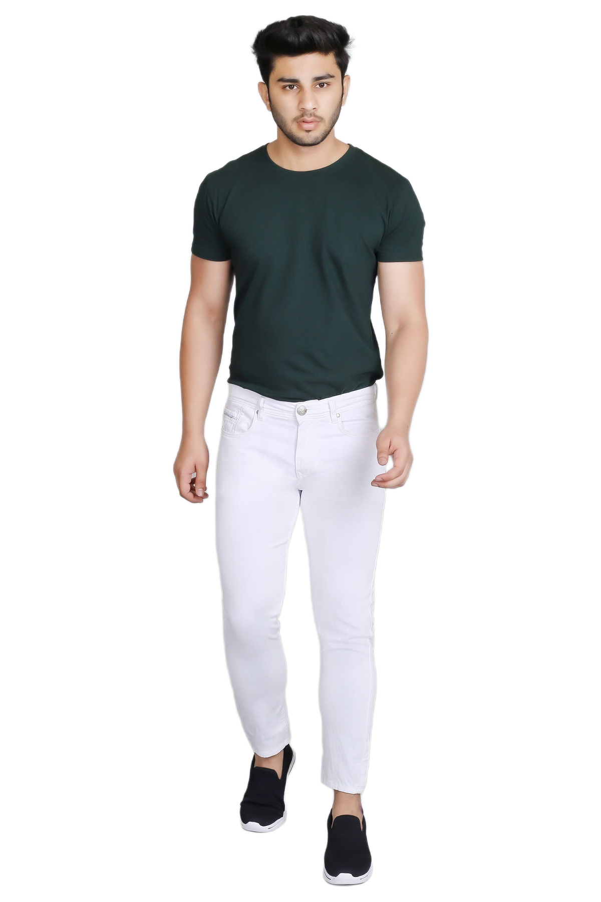 Slim Fit White Jeans {#2706}