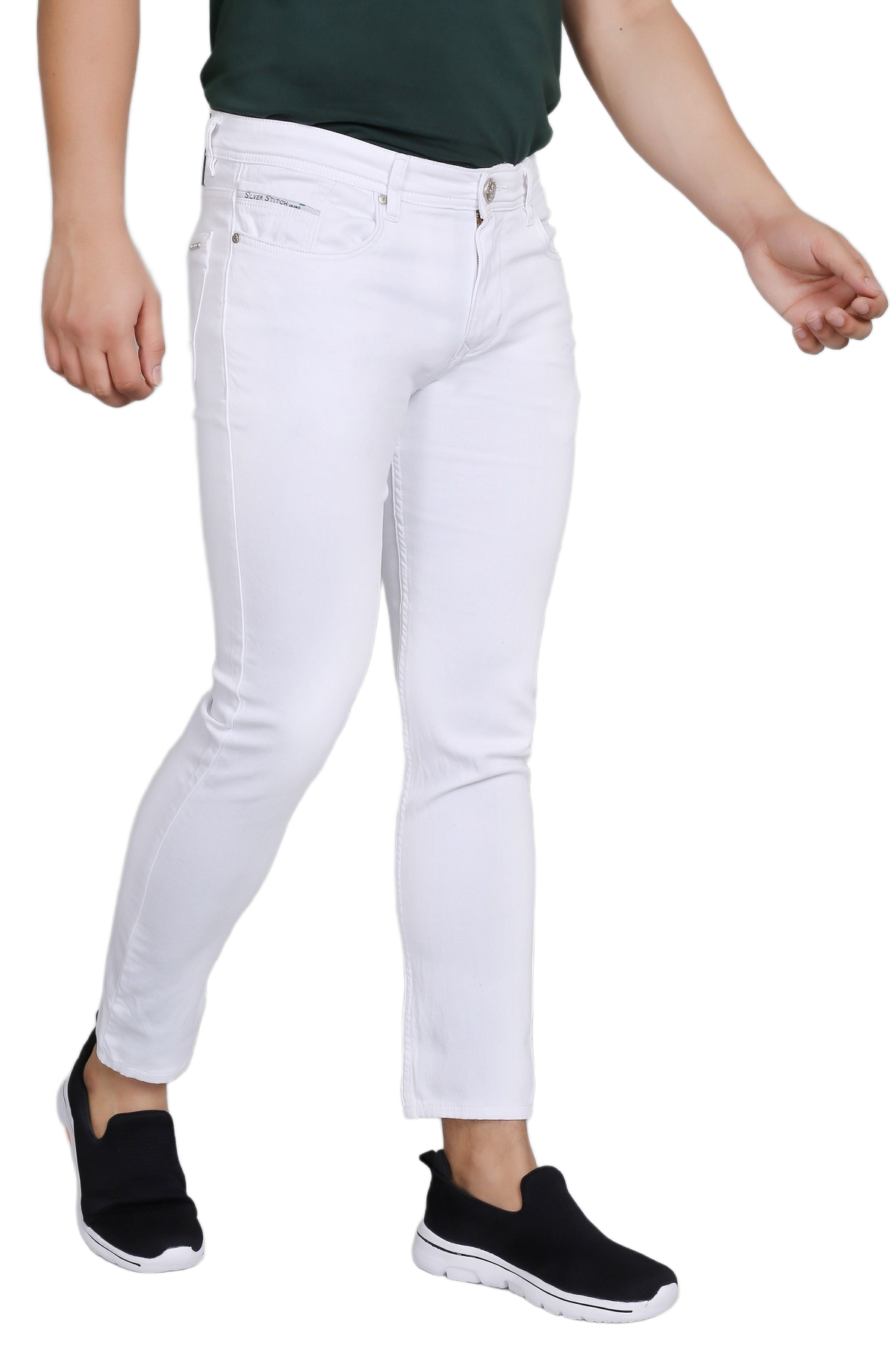 Slim Fit White Jeans {#2706}