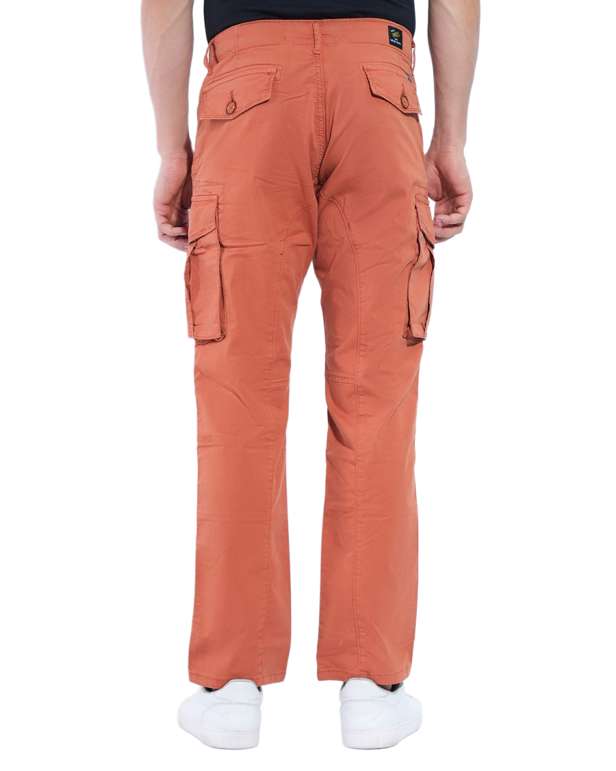 Men Peach Cargos Pants