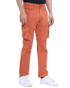 Men Peach Cargos Pants