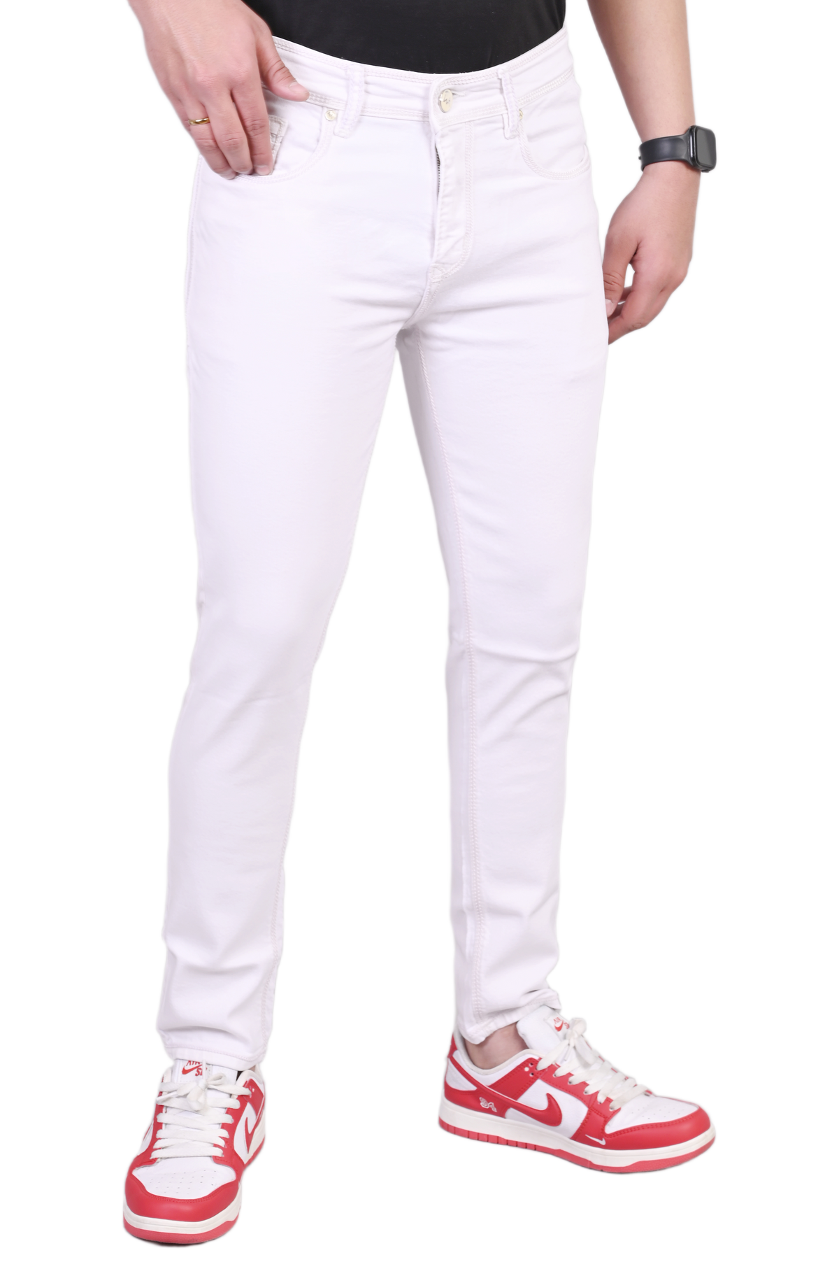 White Ankle Fit Jeans {#2656}