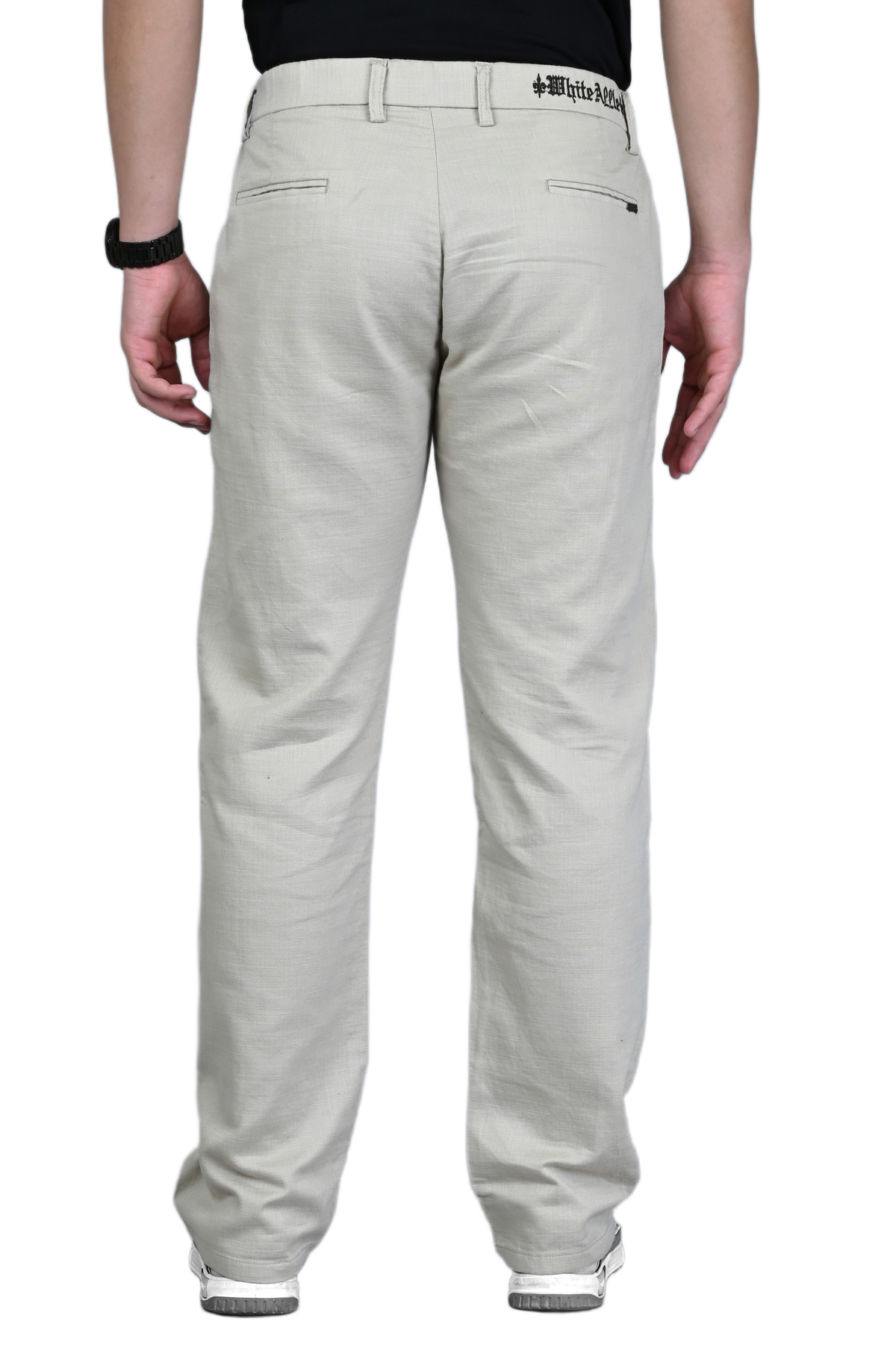 Straight Linen Men Trousers