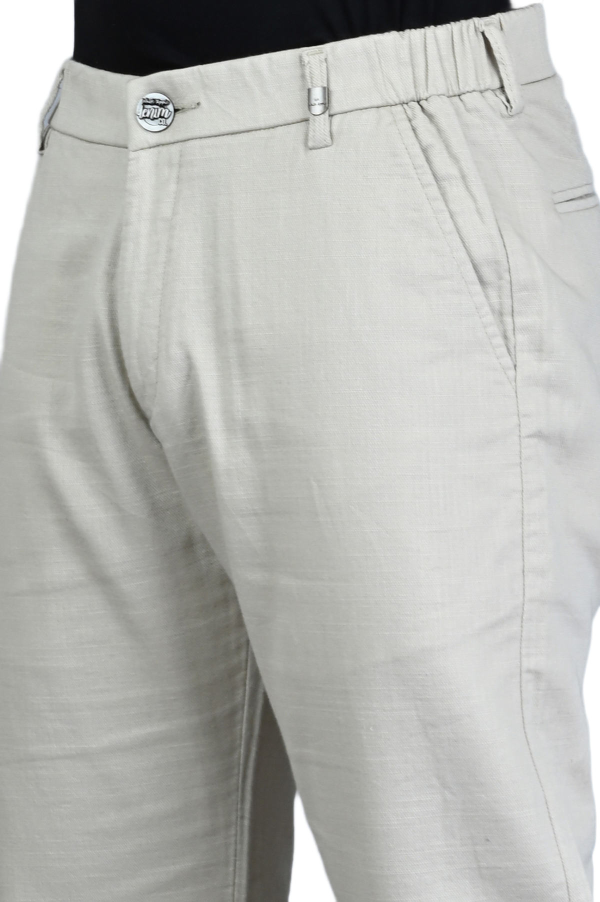 Straight Linen Men Trousers