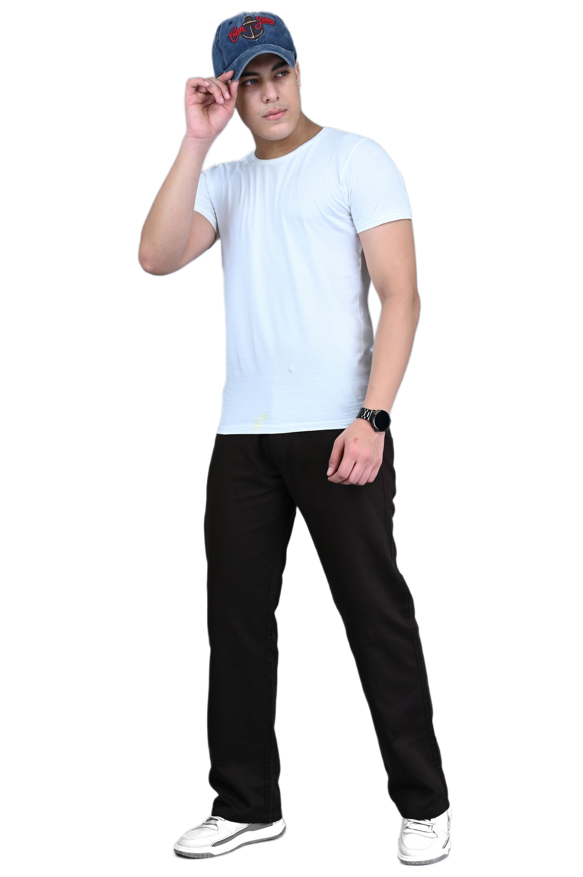 Straight Linen Men Trousers