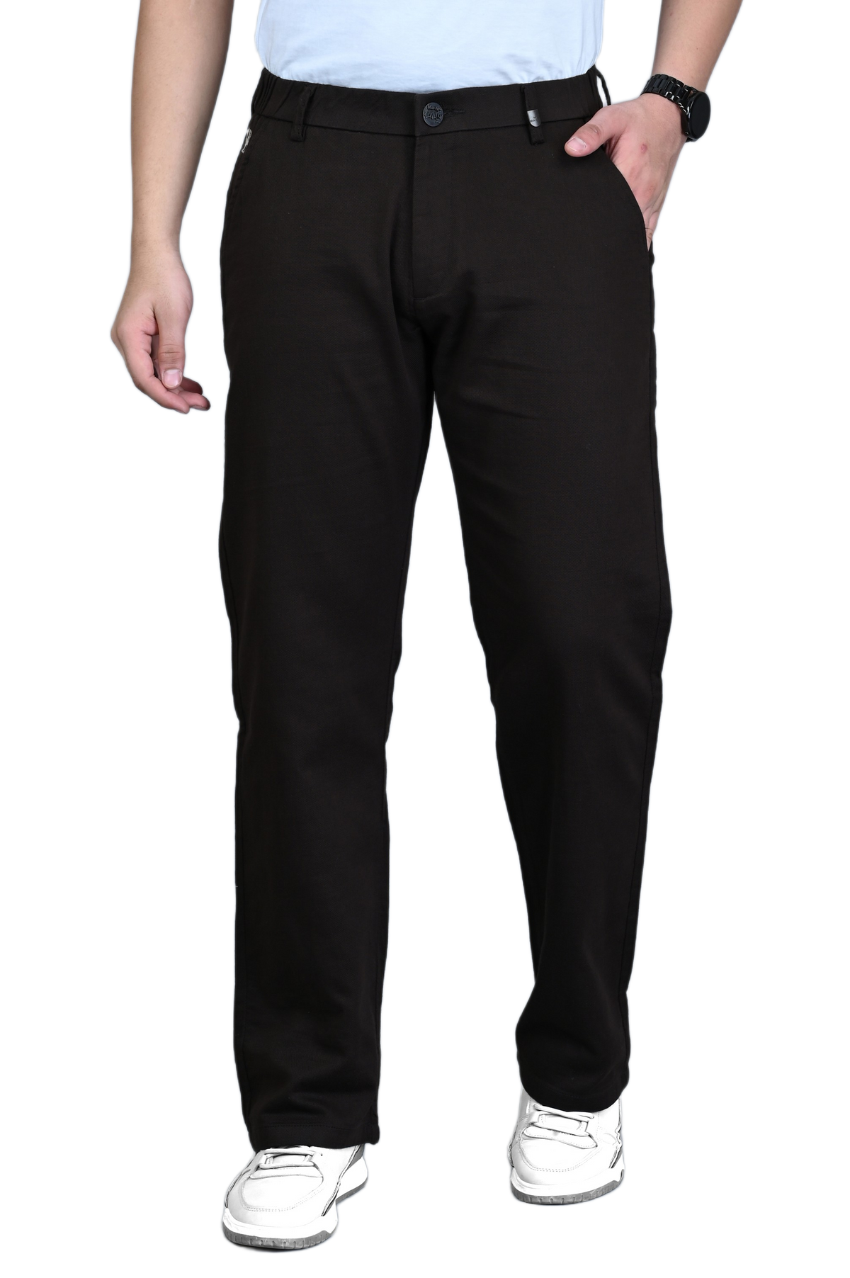 Straight Linen Men Trousers
