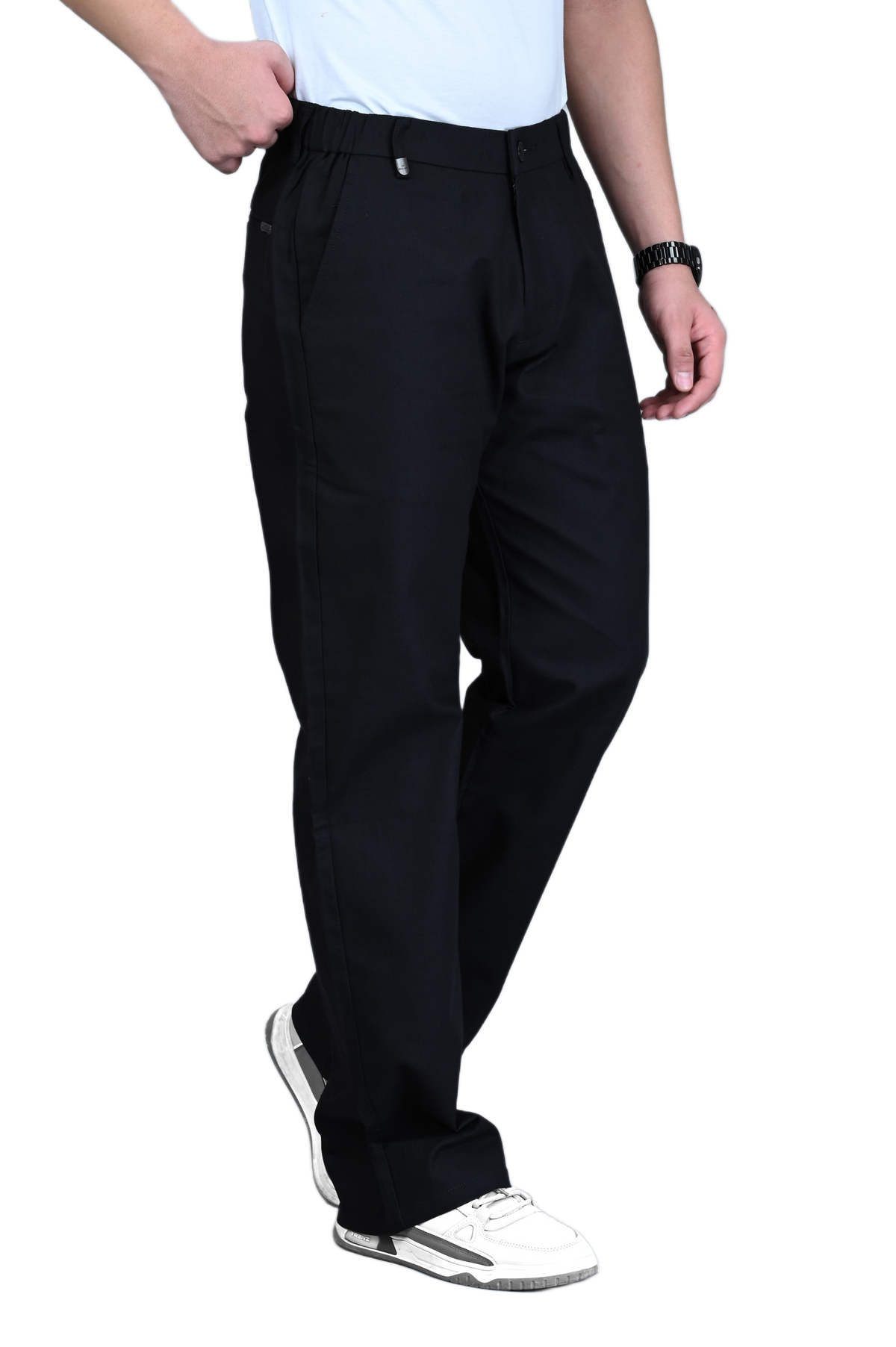 Straight Linen Men Trousers